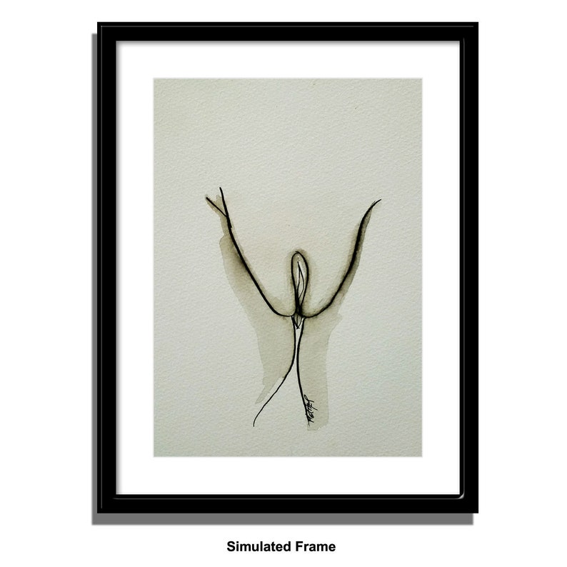 Vulva Art Drawing Shaved Pussy Drawing Smooth Hairless Vagina And 