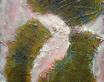 ABSTRACT OIL PAINTING Beautiful textured aquarium fish oil painting