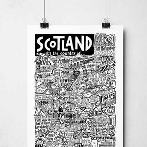 Scotland Landmarks Wall Art Print | Scottish Gifts Poster | Scotland Travel Poster | Scottish Gallery Wall Print