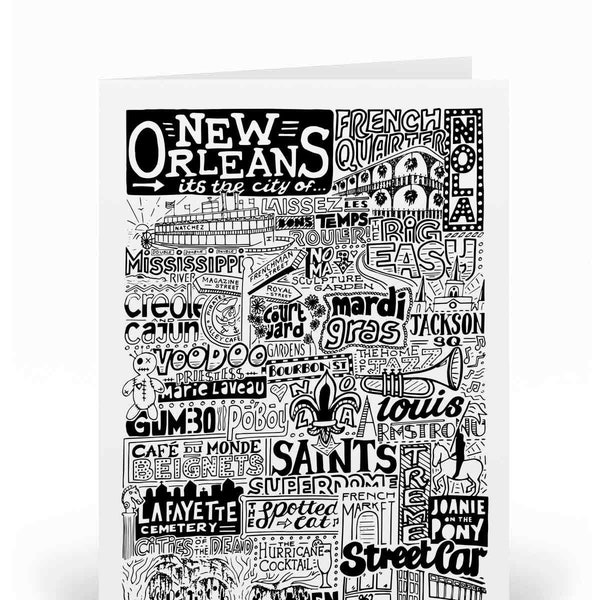 New Orleans Greetings Card USA Birthday Gifts