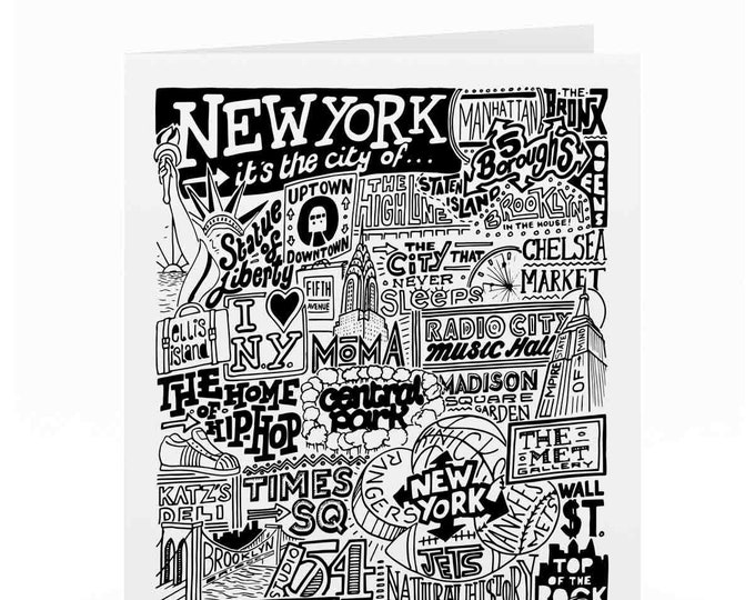New York Greetings Card NYC Birthday Gifts