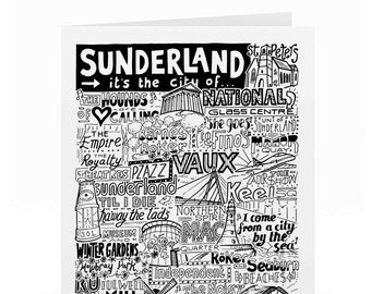 Sunderland hälsningskort Mackem födelsedagspresenter