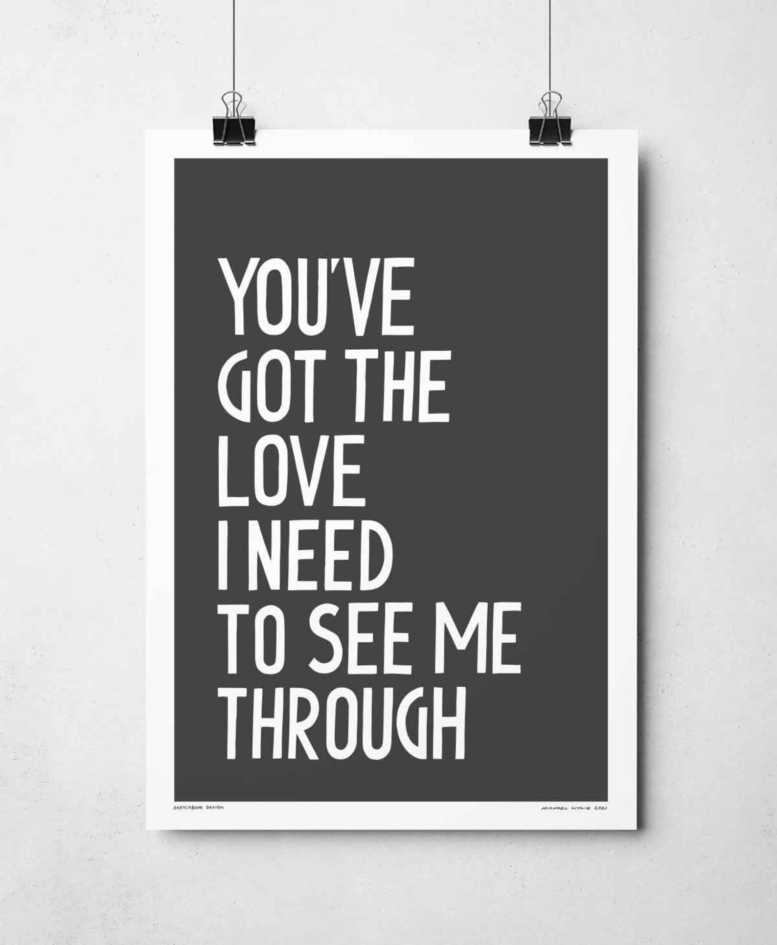 You've Got The Love Print Song Lyric Quote Poster | Etsy