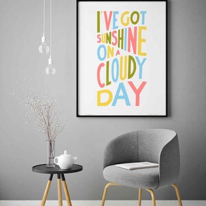 Sunshine Lyric Print Song Lyric Quote Poster | Etsy
