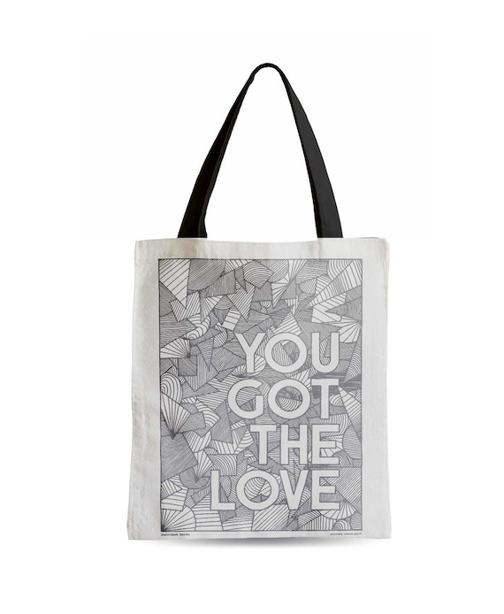 赤と白の抽象トートバッグ（ラファエル・ナバス） 赤と白の抽象トート