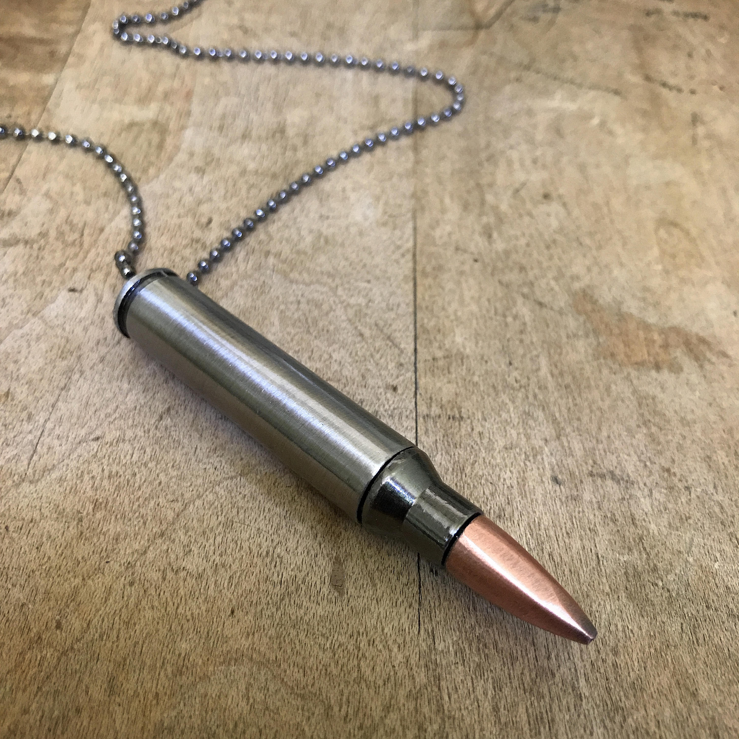 Bullet Knife Necklace w/ Steel Blade Secret Miniature Dagger Etsy