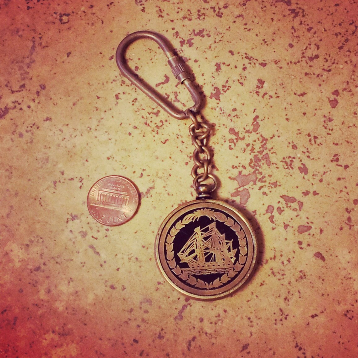 50 Year Perpetual Calendar Keychain Antique Brass Nautical Etsy