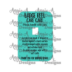 Badge Reel Care Card - SVG (con y sin agujero)