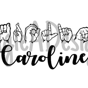 Sign Language Name Sign SVG | Etsy