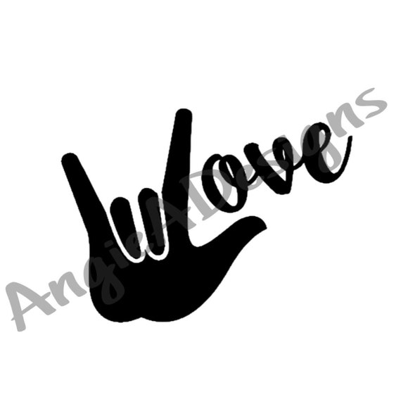 Love Asl I Love You Hand Svg Etsy