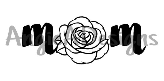 Download Mom With Rose Svg Etsy