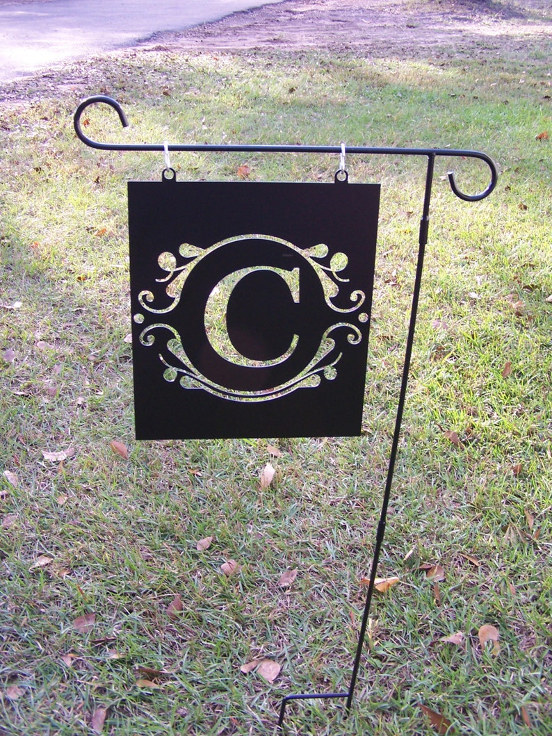 Metal Monogram Garden Flag Personalized Gift Gift for Etsy
