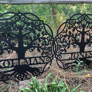 Cartello in metallo personalizzato con albero della vita – Decorazione murale personalizzata con nome di famiglia, decorazione per interni/esterni, regalo per inaugurazione della casa e matrimonio