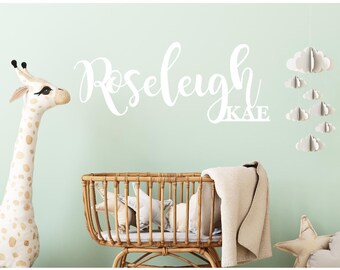 Personalized Metal Baby Name Sign – Custom Nursery Wall Décor | Over Crib Name Sign | Baby Shower Gift
