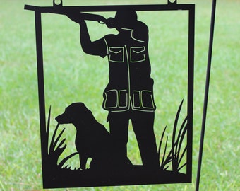 Bird Hunting Metal Garden Flag