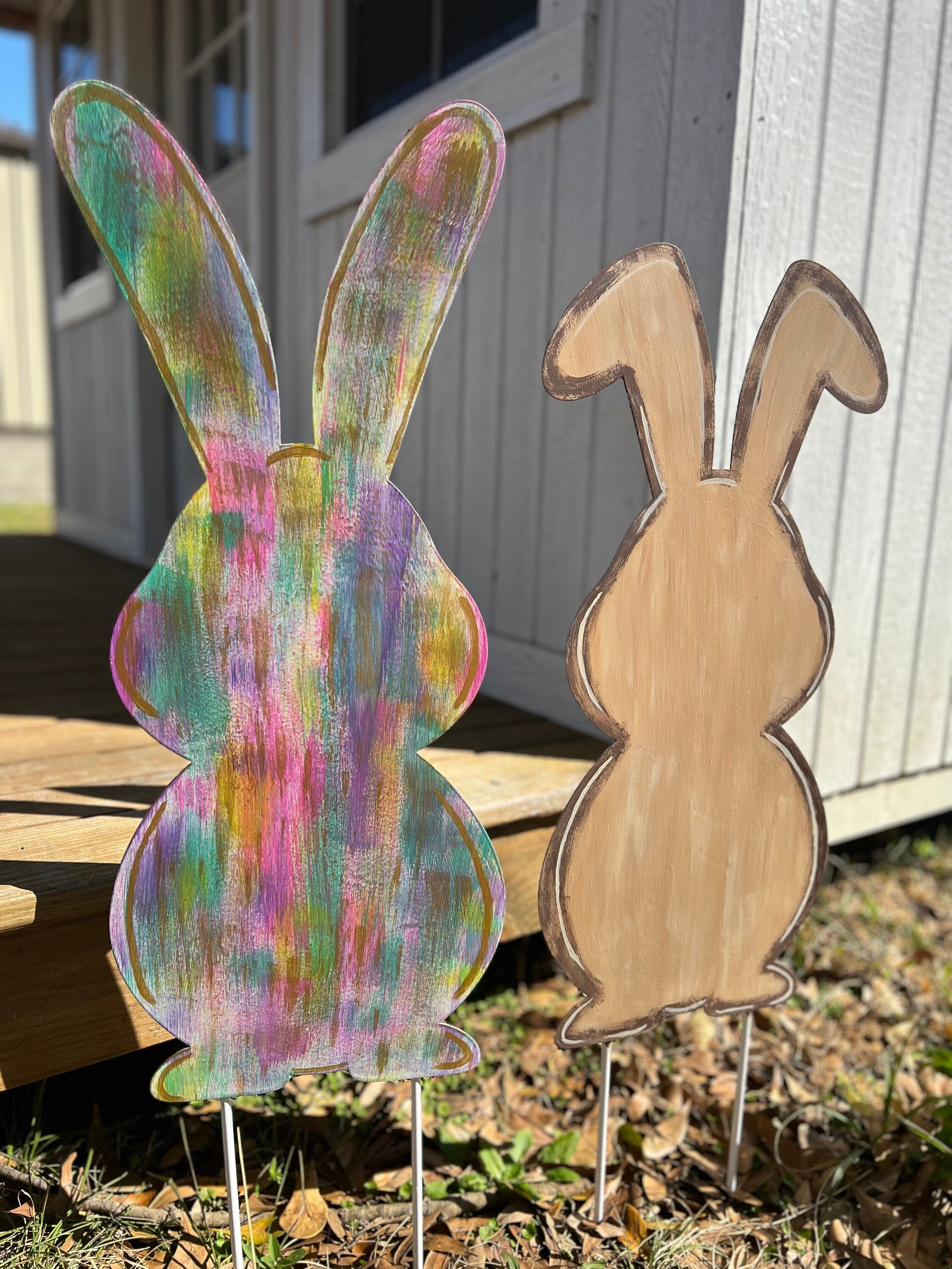Cesto pasquale coniglio in legno - Feste - Pasqua - di Artonfire Cr