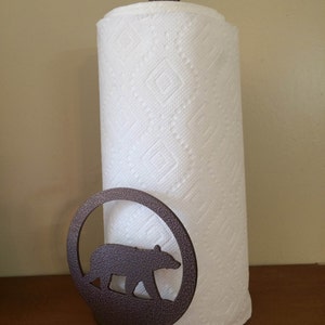 Porta-toalhas de papel de metal urso, presente de Natal, presente exclusivo, decoração de cabine