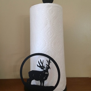Porta-toalhas de papel de metal de veado, presente de Natal, presentes para ele, presente de caça, decoração de acampamento de caça