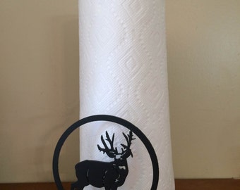 Deer Metal Paper Towel Holder, Christmas Gift, Gifts for Him, Hunting Gift, Hunting Camp Decor