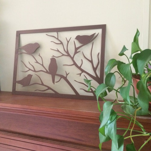 Birds on the Branch Metal Wall Art Home Wall Decor Birds in Etsy