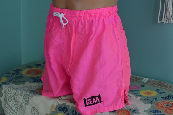 neon nylon shorts
