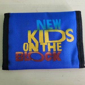 Vintage 90s New Kids on the Block NKOTB Blue Nylon Wallet