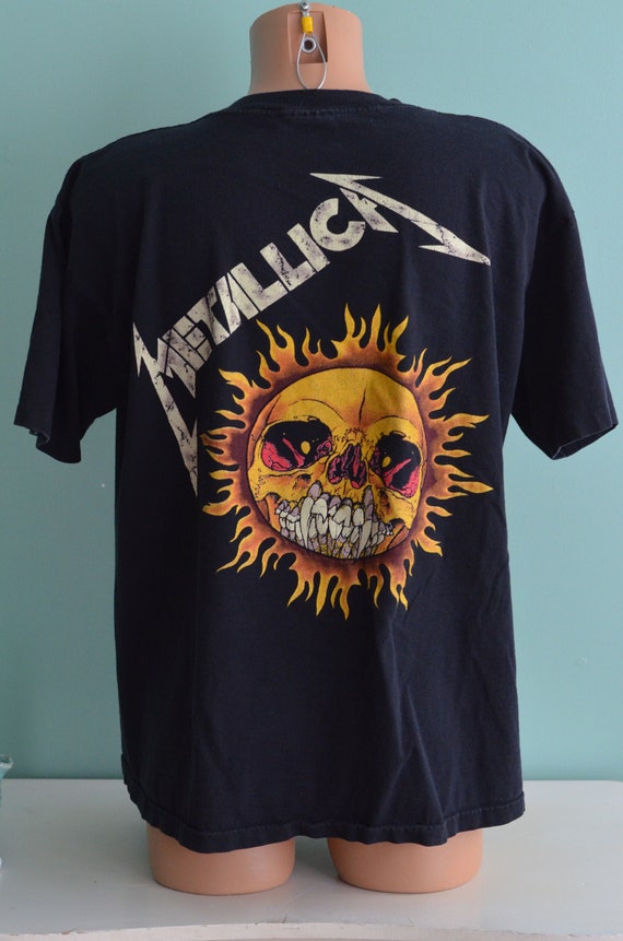 Vintage 90s T-shirt Metallica Flaming 