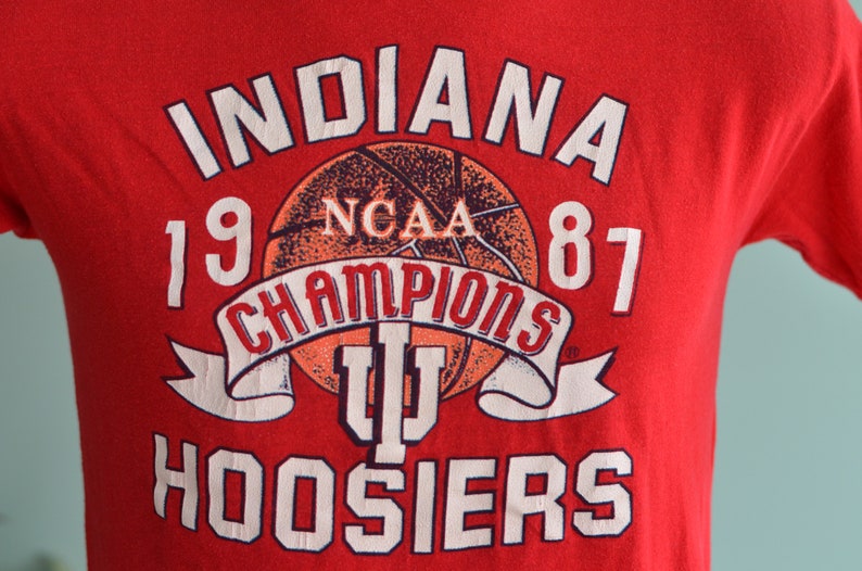 Vintage 80s T-shirt Indiana University Hoosiers IU Basketball | Etsy