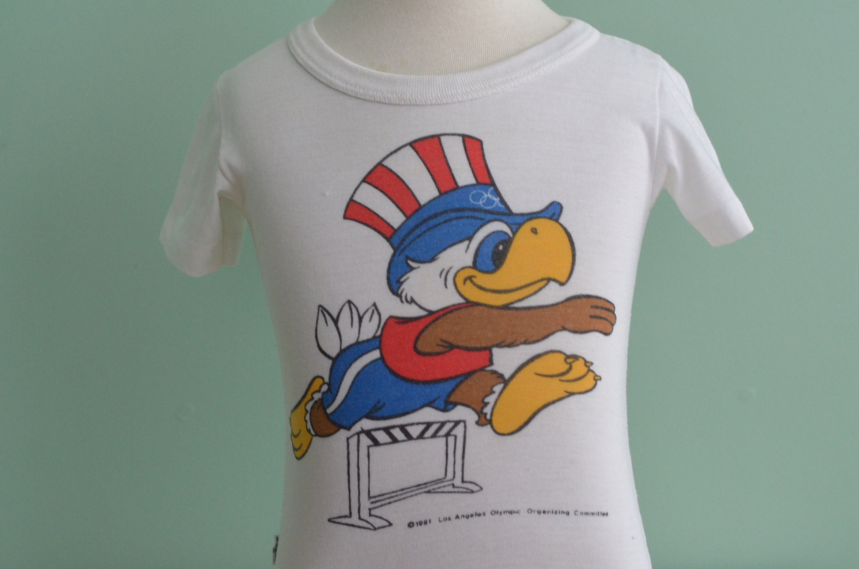 Vintage 80s Kids T-shirt 1984 Olympics Los Angeles Sam the - Etsy