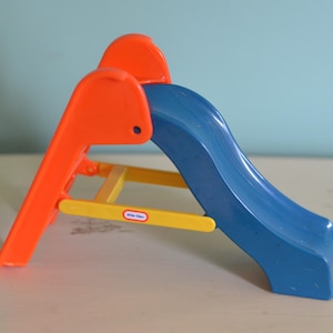 Vintage 80s Little Tikes DOLLHOUSE SIZE Playground Slide Pretend Play