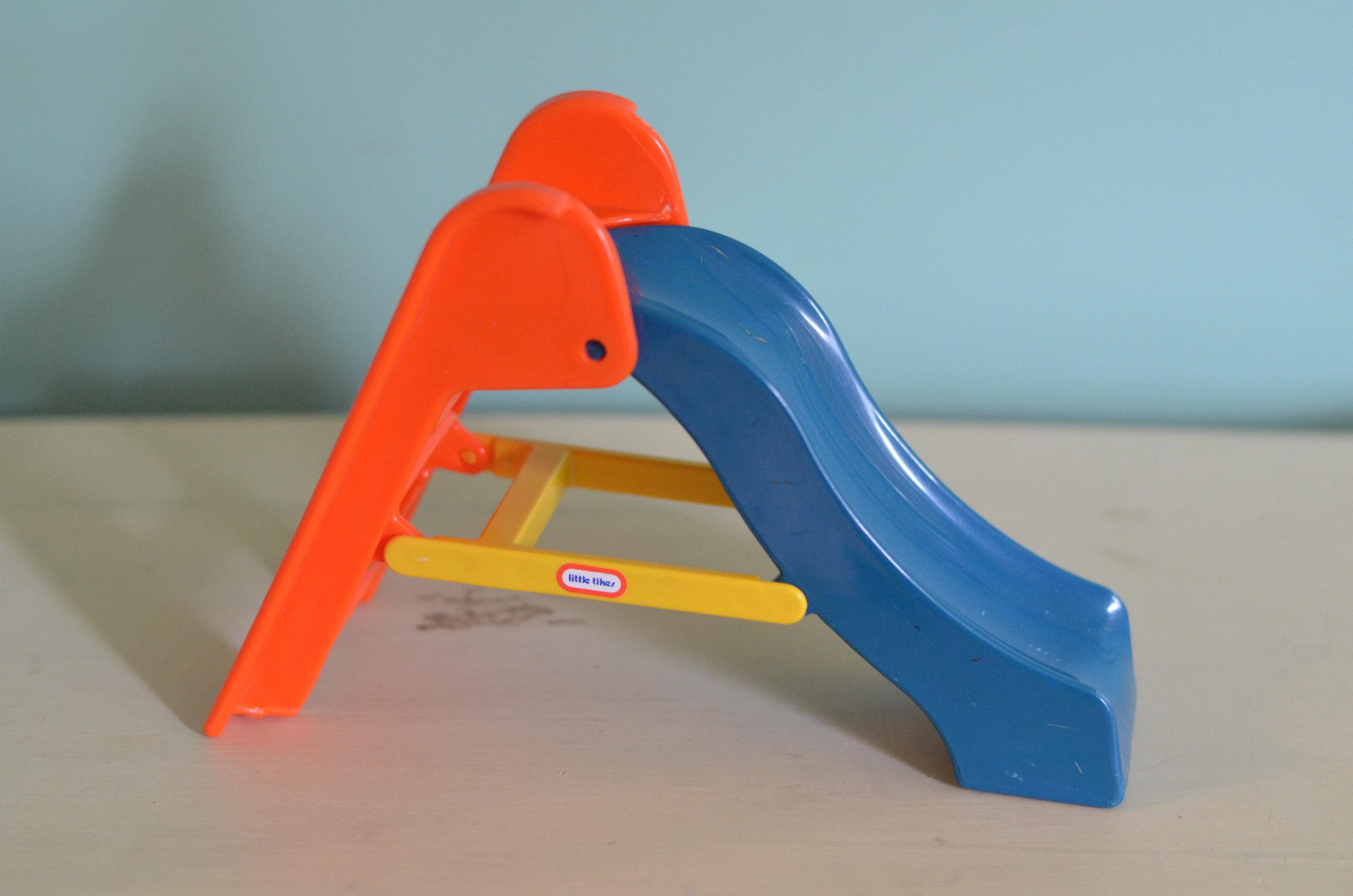 Vintage 80s Little Tikes DOLLHOUSE SIZE Playground Slide Pretend Play