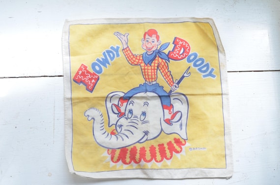 Vintage Howdy Doody Handkerchief Bandana Collectible Display