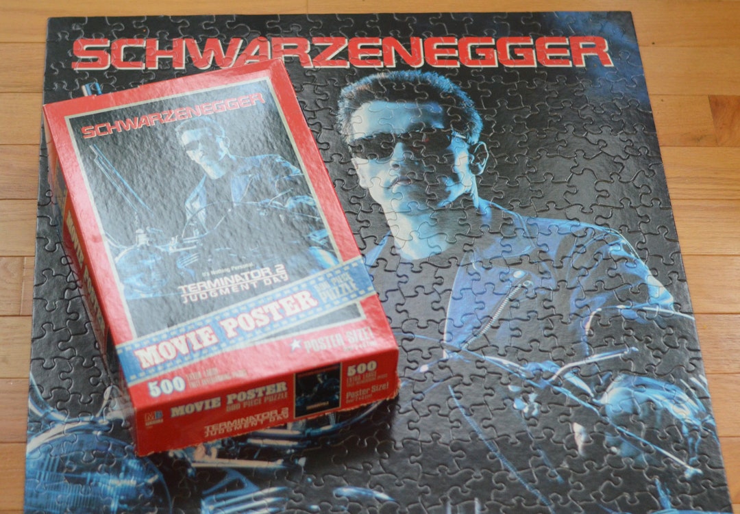 90s Terminator Vintage 90s Terminator 2 Judgement Day Jigsaw Puzzle 500 Piece Complete ...