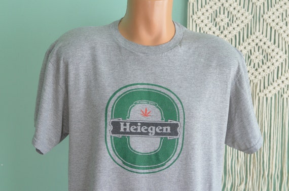 Vintage 00s Y2K T-Shirt Heineken Parody Heiegen/ … - image 1