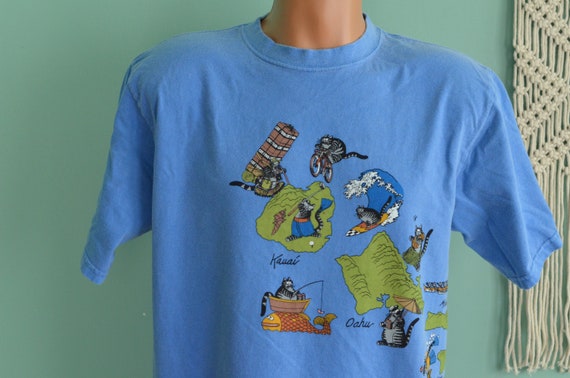shirt Kliban Cats Hawaiian Islands Wrap 