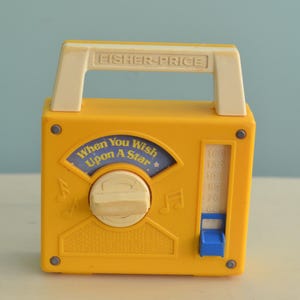 Vintage 80s Fisher Price When You Wish Upon a Star Musical Radio Wind Up Toy #793