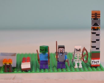 Minecraft The Creeper Custom Lego Mini Figure Zombie Witch Steve Toy minifig Minecraft The Creeper Custom Lego Mini Figure Zombie Witch Steve Toy minifig