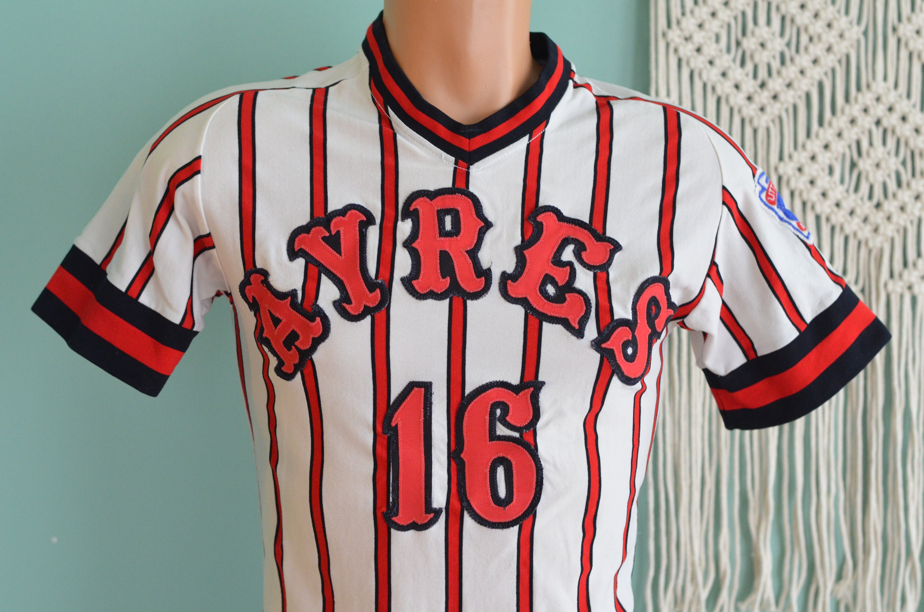 Vintage 70s Baseball Jersey Little League AYRES 16 Medalist -  Denmark
