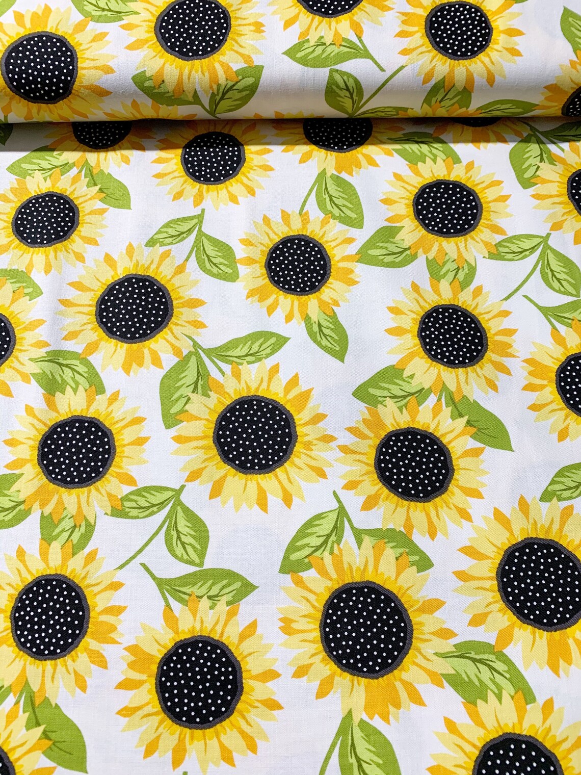 Sunflower Fabric.....1/2 yard of a 44 Wide 100 Etsy