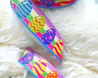 GROSGRAIN RIBBON Easter……1.5” Wide 5 yards Not Wired.  Perfect for Hair Bows, Crafts, Binding, etc…*Inventory Reduction Sale*