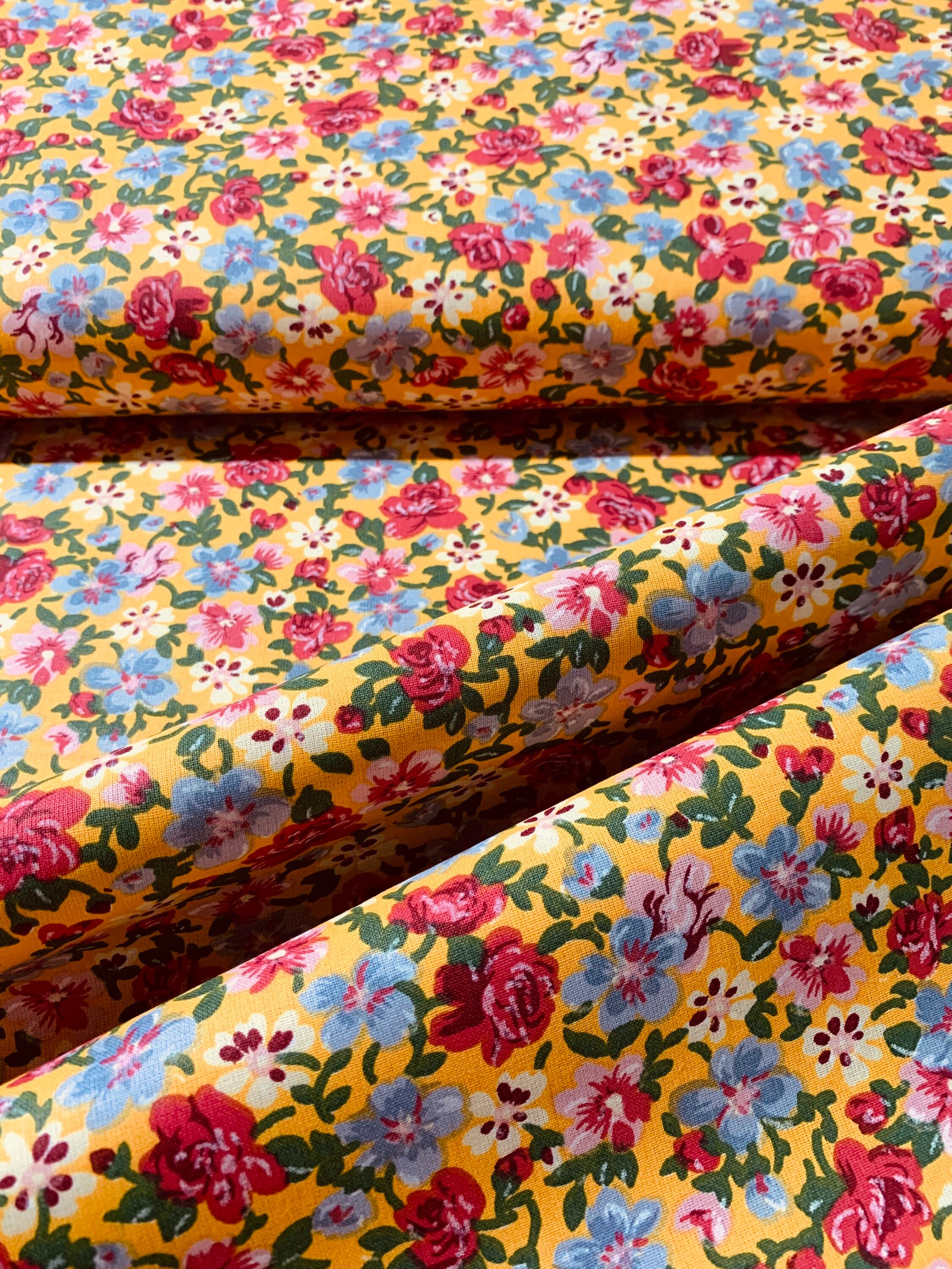 Calico Floral Fabric....1/2 Yard of a 44 Wide 100 Cotton Etsy