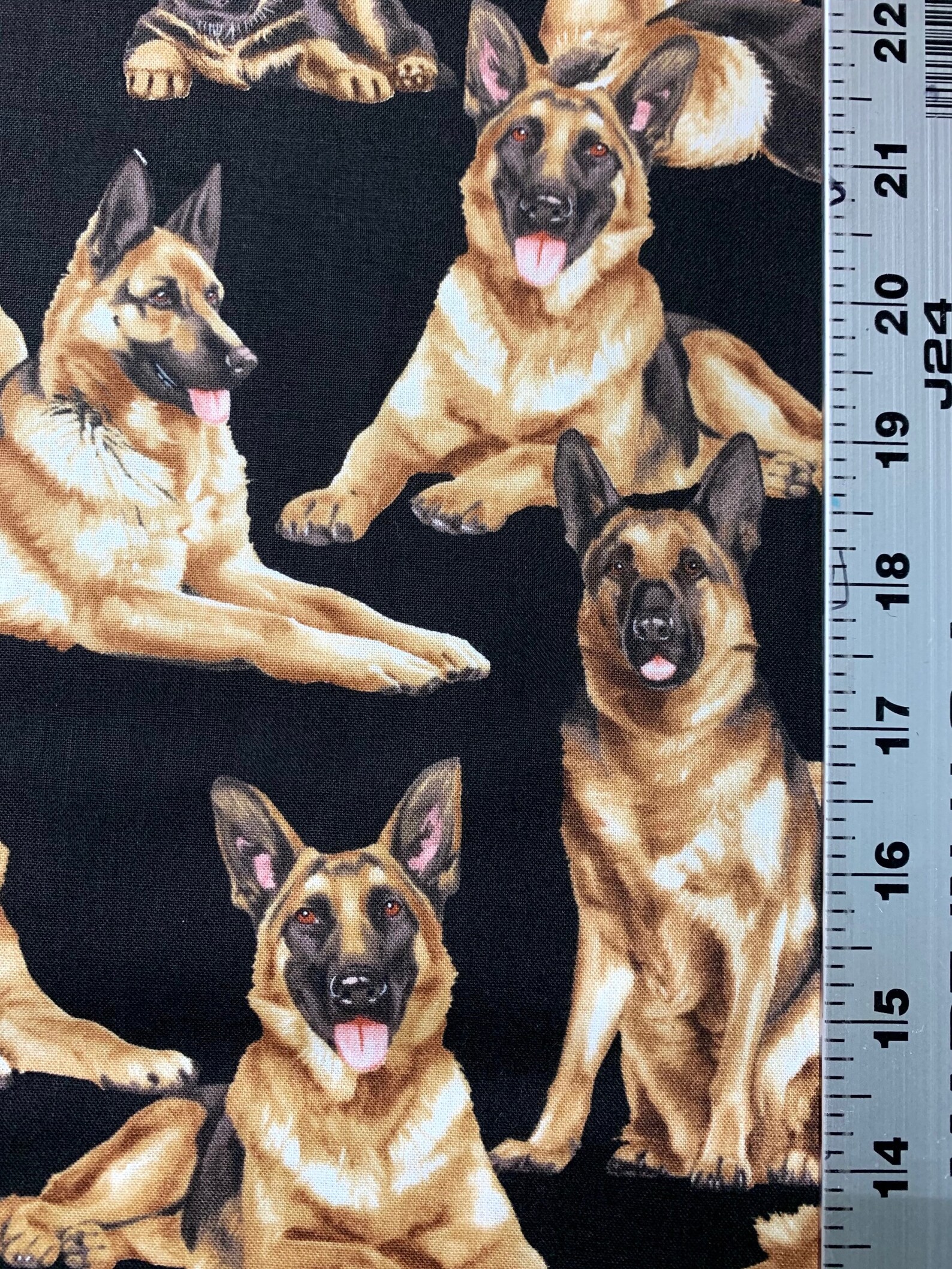 Black German Shepard Dog Fabric....1/2 Yard of a 44 Wide 100 Etsy