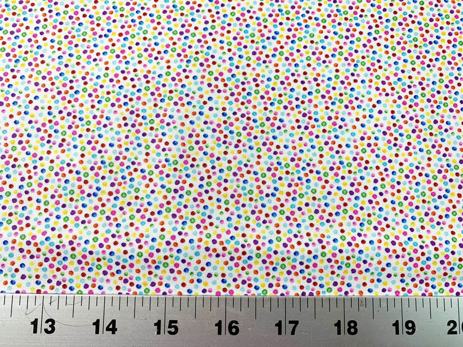 Pin Dot Multi Colored Fabric.....1/2 yard of a 44 Wide 100 Etsy
