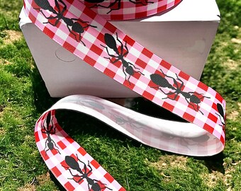 GROSGRAIN RIBBON Ants……1.5” Wide 5 yards Not Wired.  Perfect for Hair Bows, Crafts, Binding, etc…*Inventory Reduction Sale*