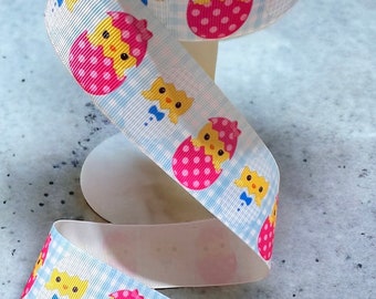 GROSGRAIN RIBBON Easter……1.5” Wide 5 yards Not Wired.  Perfect for Hair Bows, Crafts, Binding, etc…*Inventory Reduction Sale*