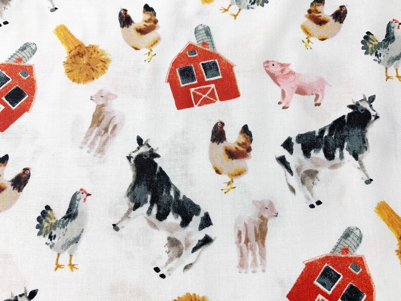Farm Animal Fabric.....1/2 Yard of 44 Wide 100 Cotton for Etsy