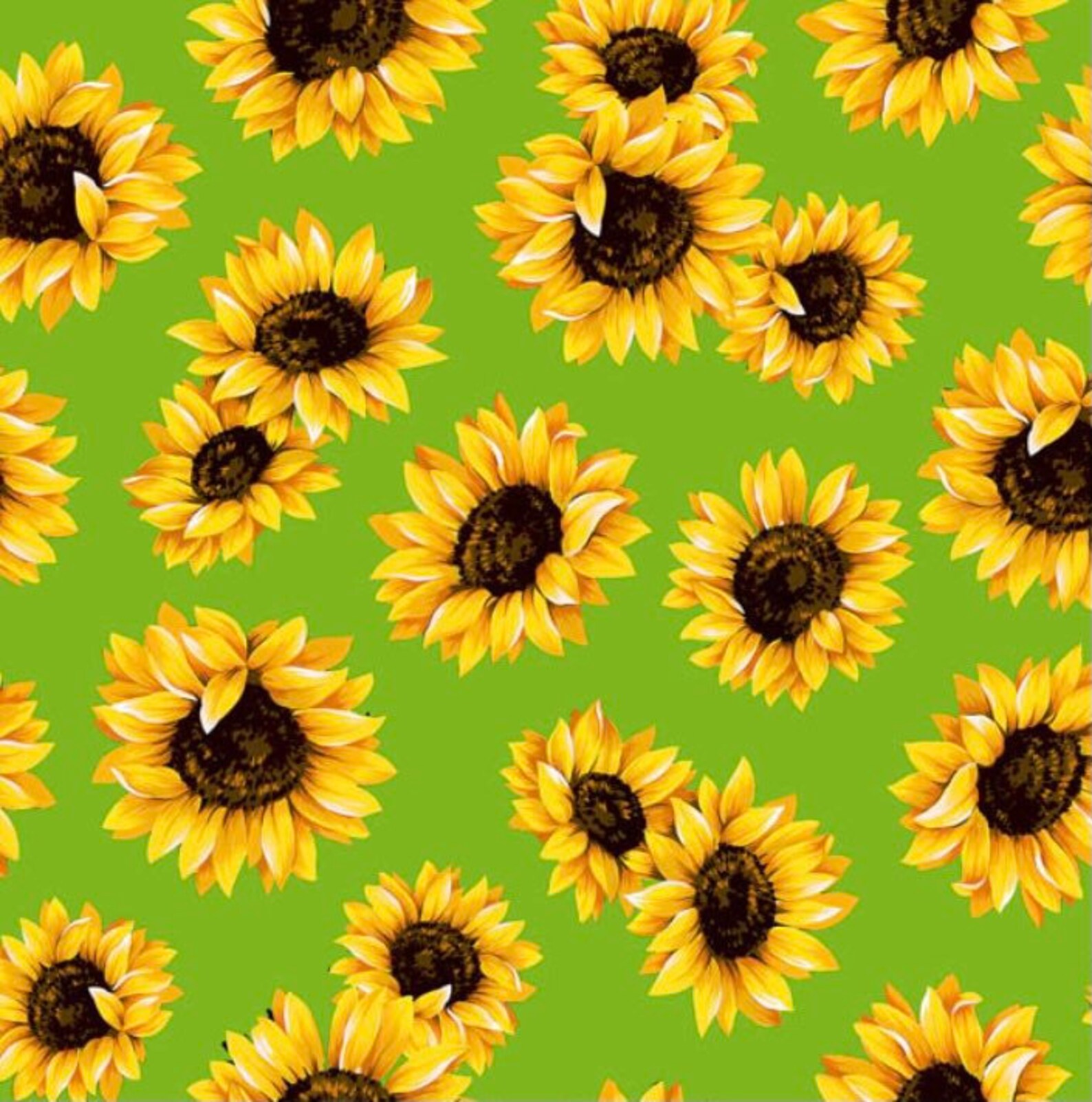 NEW ARRIVAL.....Pretty Lime Green Sunflowers Floral themed Etsy