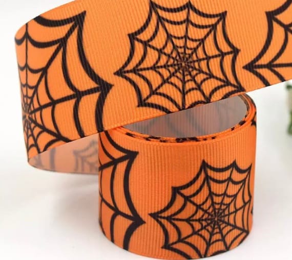 6 yards 3//8/" Halloween Black Orange Stripes Woven Grosgrain Ribbon
