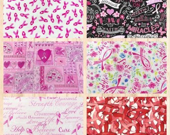 Breast caner awareness 100/% cotton fabric fat quarter