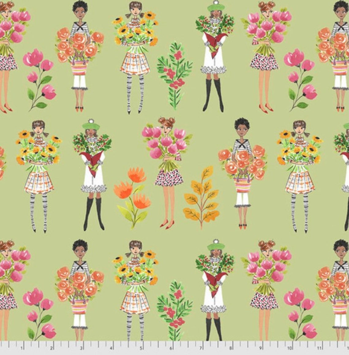 PRE ORDER Anne Keenan Higgins Calendar Girls....1/2 yard of a Etsy